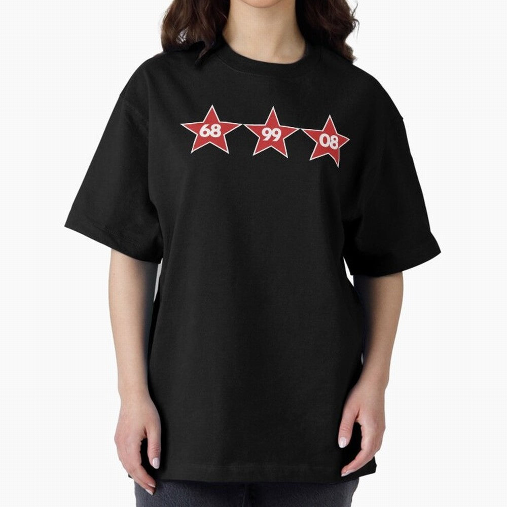 Manchester United European Cups Oversized T-Shirt Celebrate Supporters United by FIFA World Cup 2026 USA Canada Mexico Driven by CR7, Argentina and Brazil Energy, Stadium Memories, Football Loyalty, International Chants and Championship Tradition;