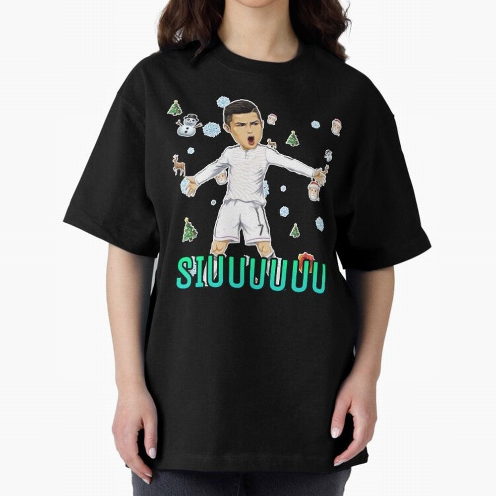 Siuuu christmas CR7 Oversized T-Shirt Spotlight FIFA World Cup 2026 Group Stage Spirit, Centered on England, Mbappe, Global Supporter Spirit, Legendary Goals, National Colors and Tournament Celebration; Perfect for People Who Love Argentina,