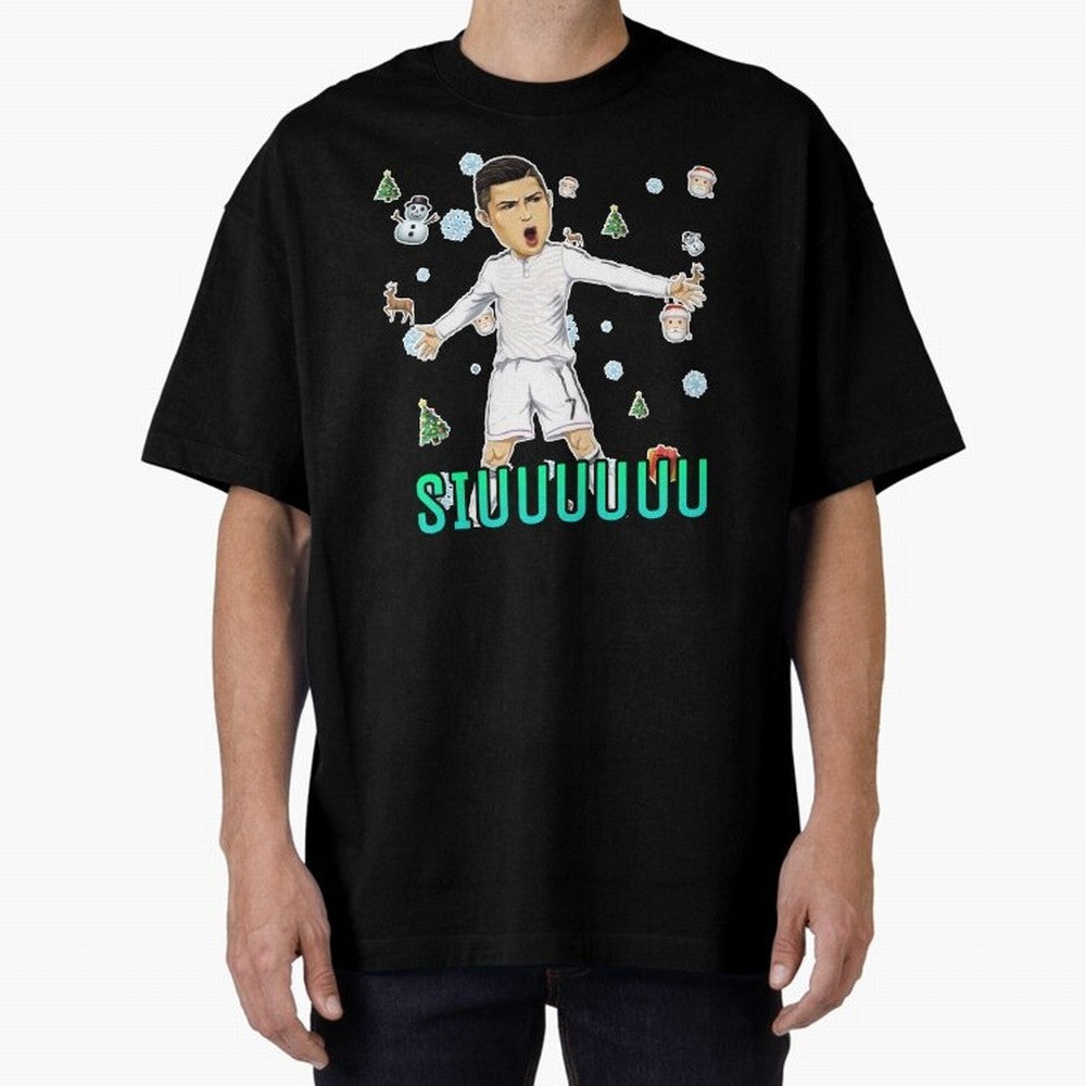 Siuuu christmas CR7 Oversized T-Shirt Spotlight FIFA World Cup 2026 Group Stage Spirit, Centered on England, Mbappe, Global Supporter Spirit, Legendary Goals, National Colors and Tournament Celebration; Perfect for People Who Love Argentina,