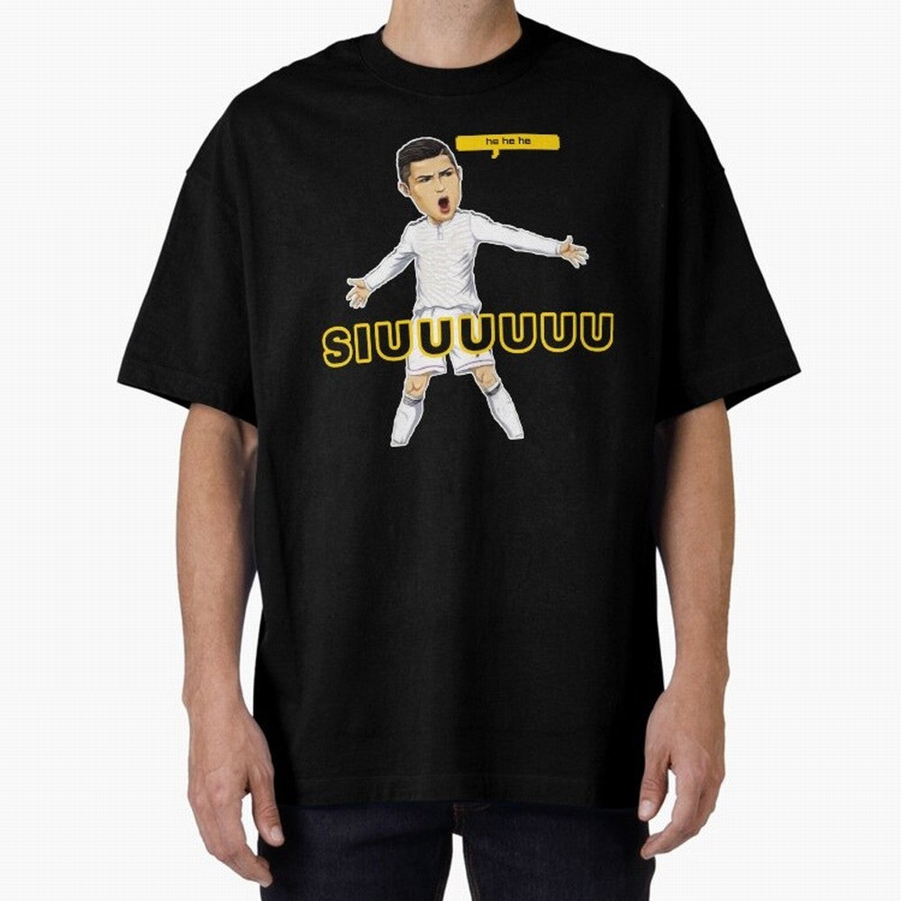 hehehe suiii cristiano ronaldo goal Oversized T-Shirt Back the Journey through FIFA World Cup 2026 for Fans of Messi, Neymar and Mbappe and Germany, Bringing Tournament Hype, Historic Matchups, Family Viewing Parties and Global Sports Pride;