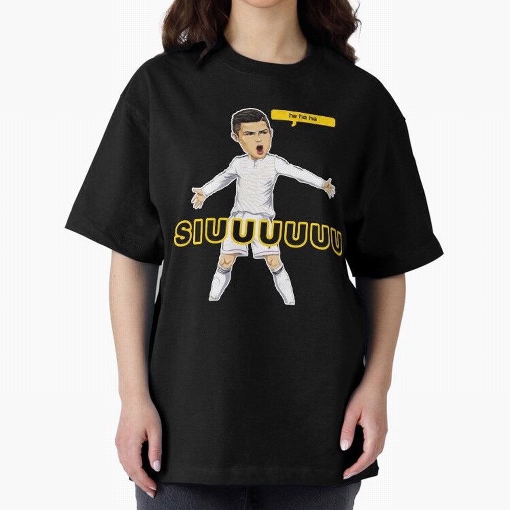 hehehe suiii cristiano ronaldo goal Oversized T-Shirt Back the Journey through FIFA World Cup 2026 for Fans of Messi, Neymar and Mbappe and Germany, Bringing Tournament Hype, Historic Matchups, Family Viewing Parties and Global Sports Pride;