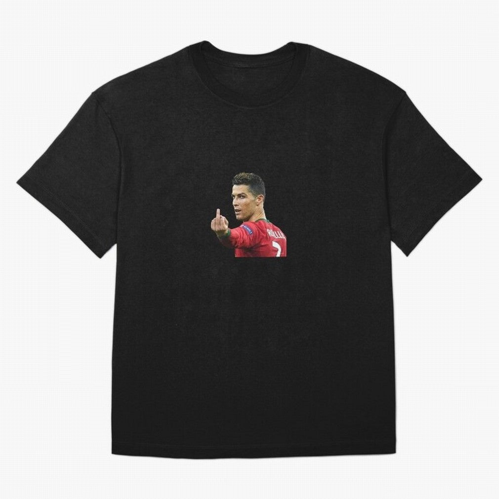 Cristiano ronaldo showing middle finger Oversized T-Shirt Celebrate Fan Favorites in FIFA World Cup 2026 for Fans of CR7 and Messi and Germany, Bringing Goal Celebration Energy, Supporter Heritage, Football Icons and Worldwide Tournament Joy;