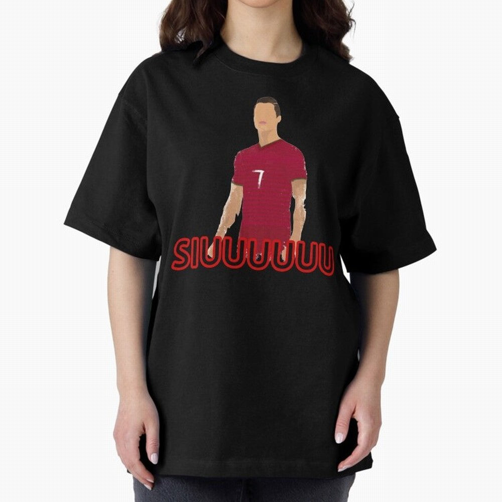 Siuuu Cristiano ronaldo goal Oversized T-Shirt Celebrate Football Dreams Across FIFA World Cup 2026 Group Stage with Cristiano Ronaldo, Portugal Energy, Supporter Pride, Iconic Celebrations, Legendary Names and Global Match Day Energy; Created for