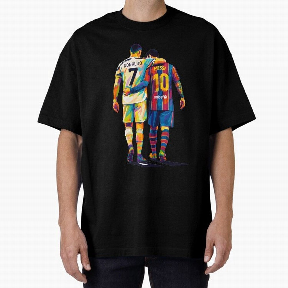 Cristiano Ronaldo & Messi Oversized T-Shirt Bring World Football Passion into FIFA World Cup 2026 for Fans of Haaland and Argentina, France and Brazil, Bringing Sports Nostalgia, International Competition, Famous Players and Unforgettable