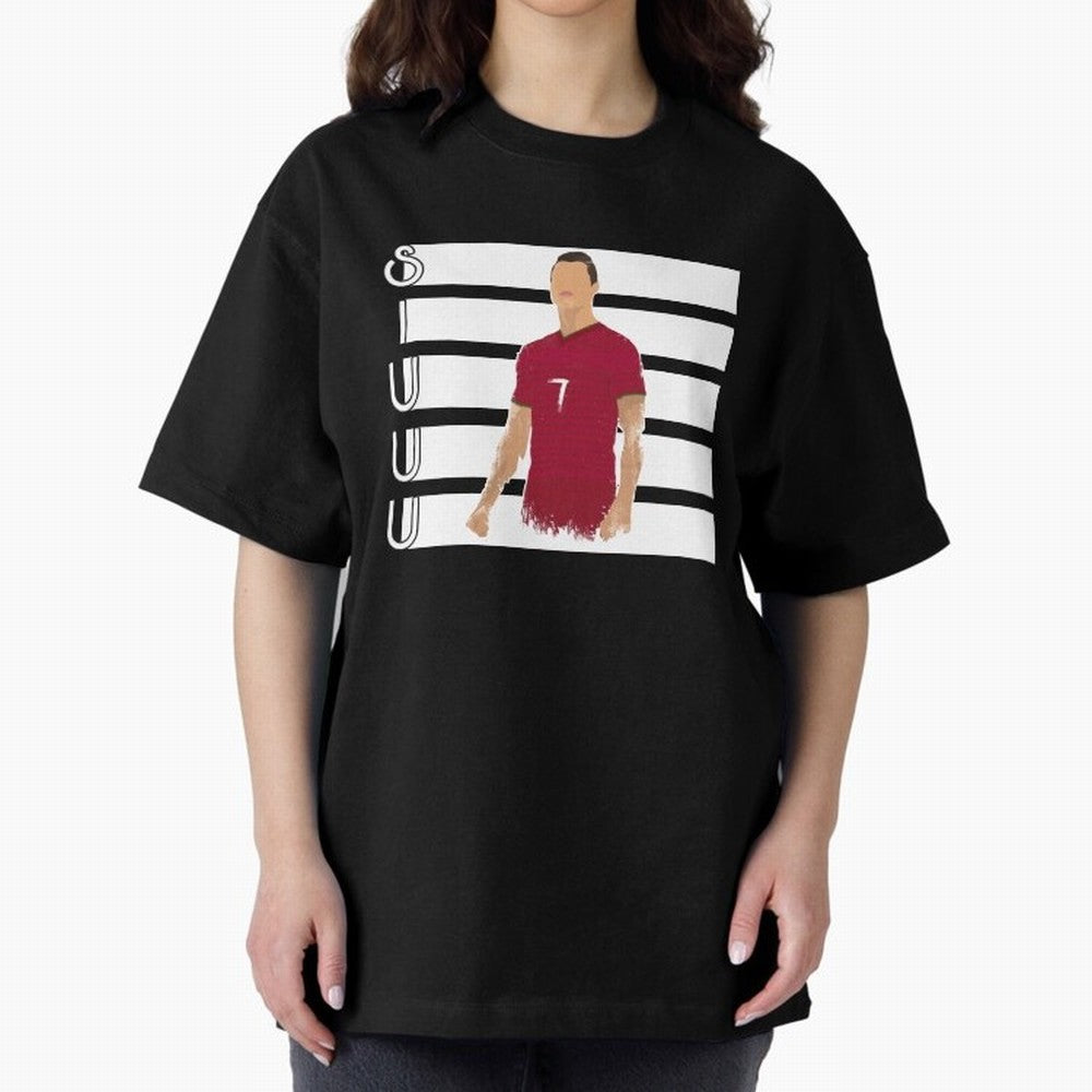 Siuuu cr7 funny goal Oversized T-Shirt Build FIFA World Cup 2026 USA Canada Mexico for Fans of Messi, CR7 and Mbappe and Argentina and Brazil, Bringing Tournament Hype, Historic Matchups, Family Viewing Parties and Global Sports Pride; Perfect for