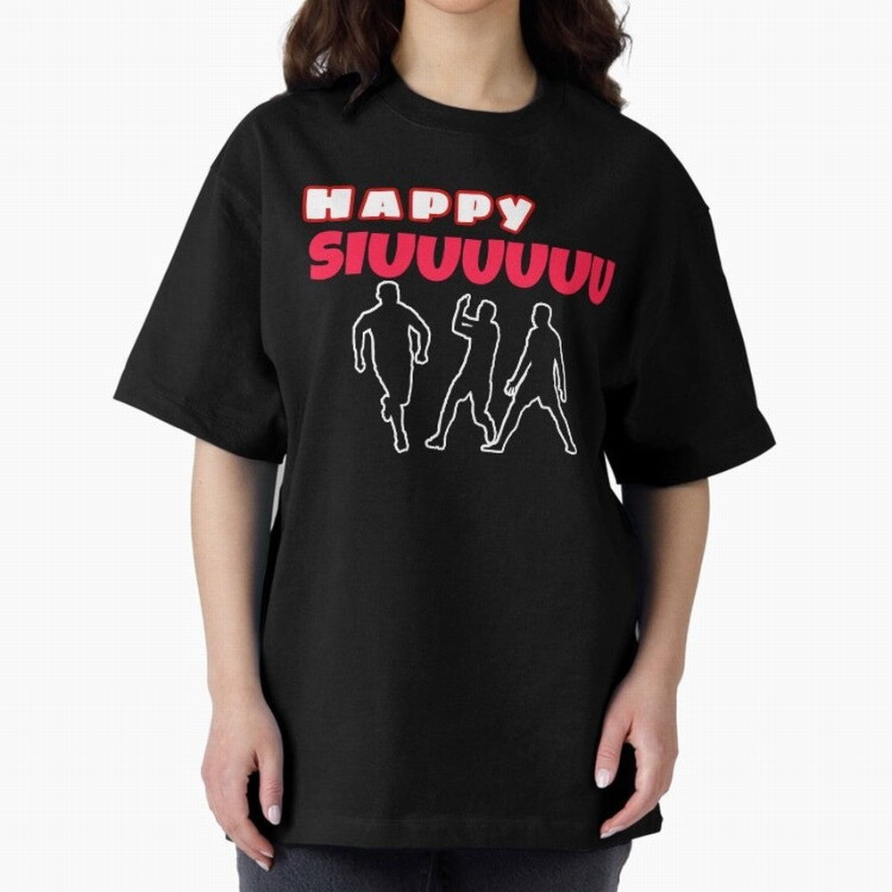 Happy siuuu CR7 goal Oversized T-Shirt Follow Every Goal of the FIFA World Cup 2026 Group Stage Journey through CR7 and Messi Highlights, Brazil, Portugal and Argentina Pride, Classic Soccer Heritage, Championship Pressure, Fan Loyalty and