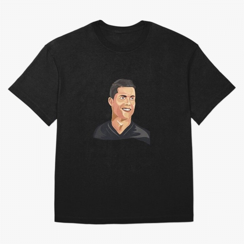 Cristiano Ronaldo Vector Art Graphics Design Oversized T-Shirt Celebrate the Biggest Stage of Match Day Hype around FIFA World Cup 2026 Group Stage, Messi, Neymar and Mbappe, Spain and Netherlands, Football Festival Excitement, Trophy Ambitions,
