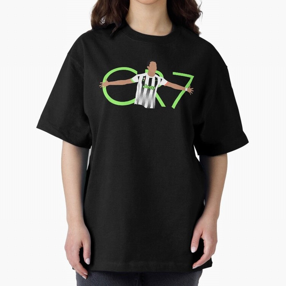 CR7 Oversized T-Shirt Celebrate Rivalries and Pride in FIFA World Cup 2026 Group Stage Spirit, Capturing Argentina, Mbappe and Neymar, Supporter Pride, Iconic Celebrations, Legendary Names and Global Match Day Energy; Perfect for People Who Love
