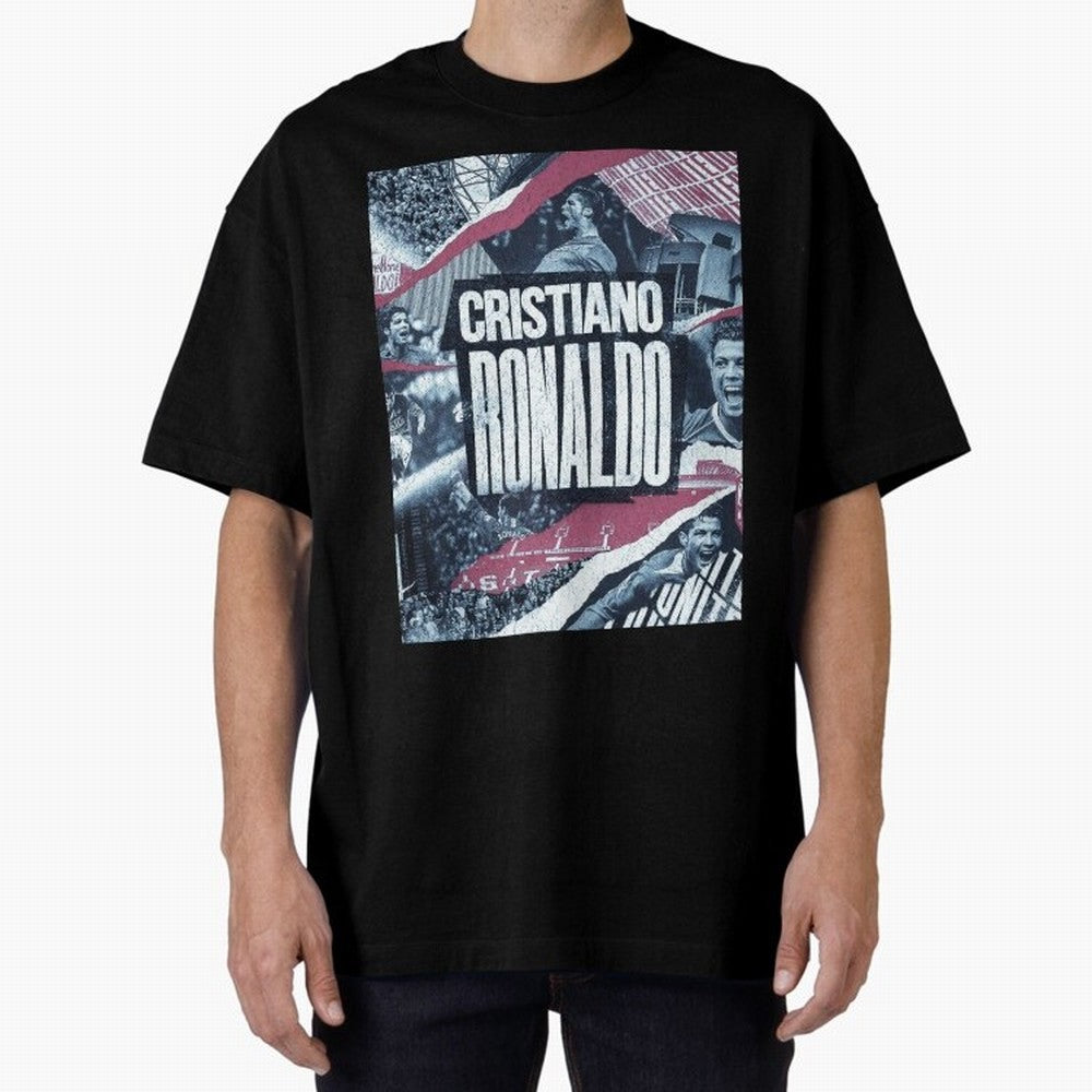 Cristiano Ronaldo Oversized T-Shirt Follow Every Goal of Match Day Hype around FIFA World Cup 2026 USA Canada Mexico, Mbappe, Portugal, Worldwide Fan Energy, Dramatic Goals, Stadium Lights and Championship Celebrations; Perfect for Fans,