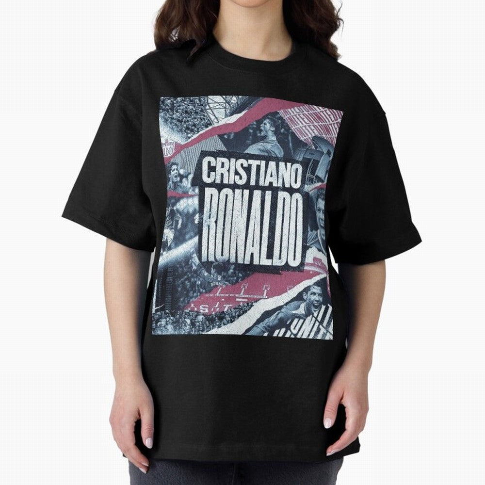 Cristiano Ronaldo Oversized T-Shirt Follow Every Goal of Match Day Hype around FIFA World Cup 2026 USA Canada Mexico, Mbappe, Portugal, Worldwide Fan Energy, Dramatic Goals, Stadium Lights and Championship Celebrations; Perfect for Fans,