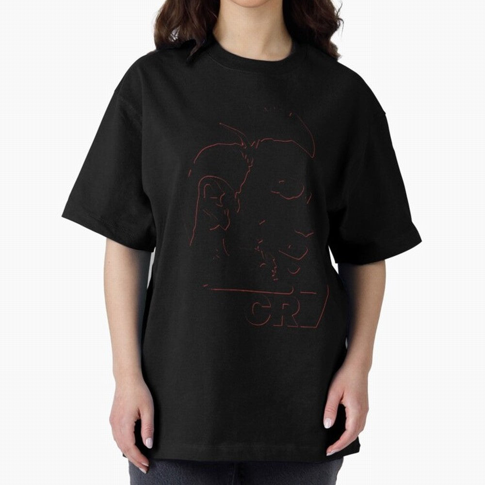 CR7 cristiano ronaldo logo Oversized T-Shirt Elevate Global Football Passion for FIFA World Cup 2026 USA Canada Mexico, Centered on Haaland, France and Portugal, Vintage Soccer Flavor, Modern Football Stars, National Flags and Final Night Emotion;