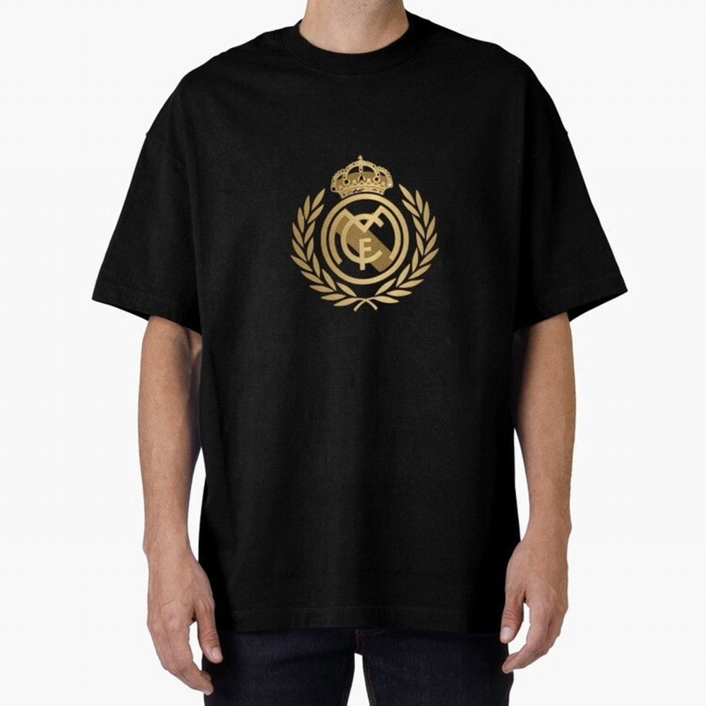 REAL MADRID GOLDEN Oversized T-Shirt Celebrate Football Heritage in FIFA World Cup 2026 for Fans of Mbappe and Germany, Bringing Stadium Memories, Football Loyalty, International Chants and Championship Tradition; Made for Die Hard Supporters,