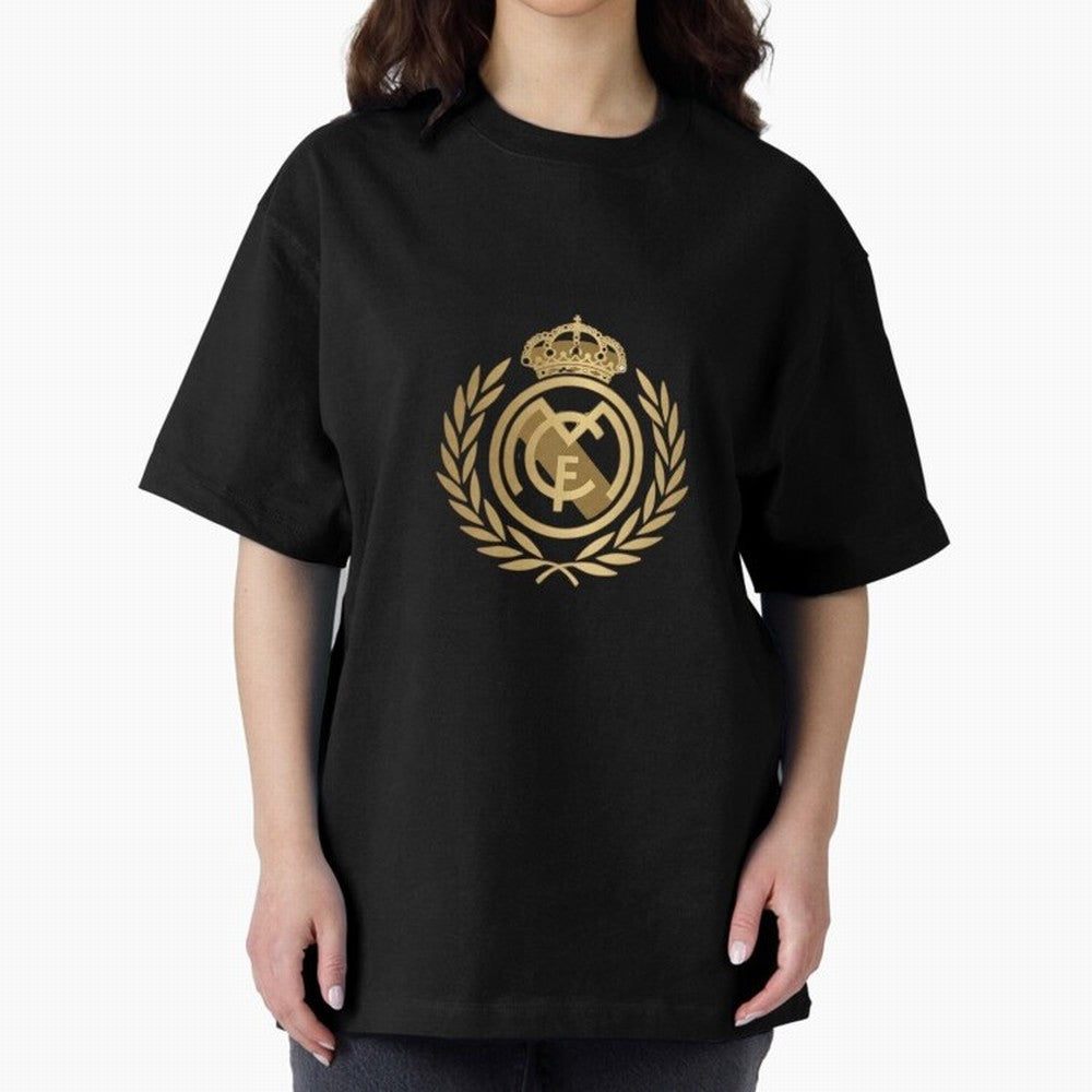 REAL MADRID GOLDEN Oversized T-Shirt Celebrate Football Heritage in FIFA World Cup 2026 for Fans of Mbappe and Germany, Bringing Stadium Memories, Football Loyalty, International Chants and Championship Tradition; Made for Die Hard Supporters,