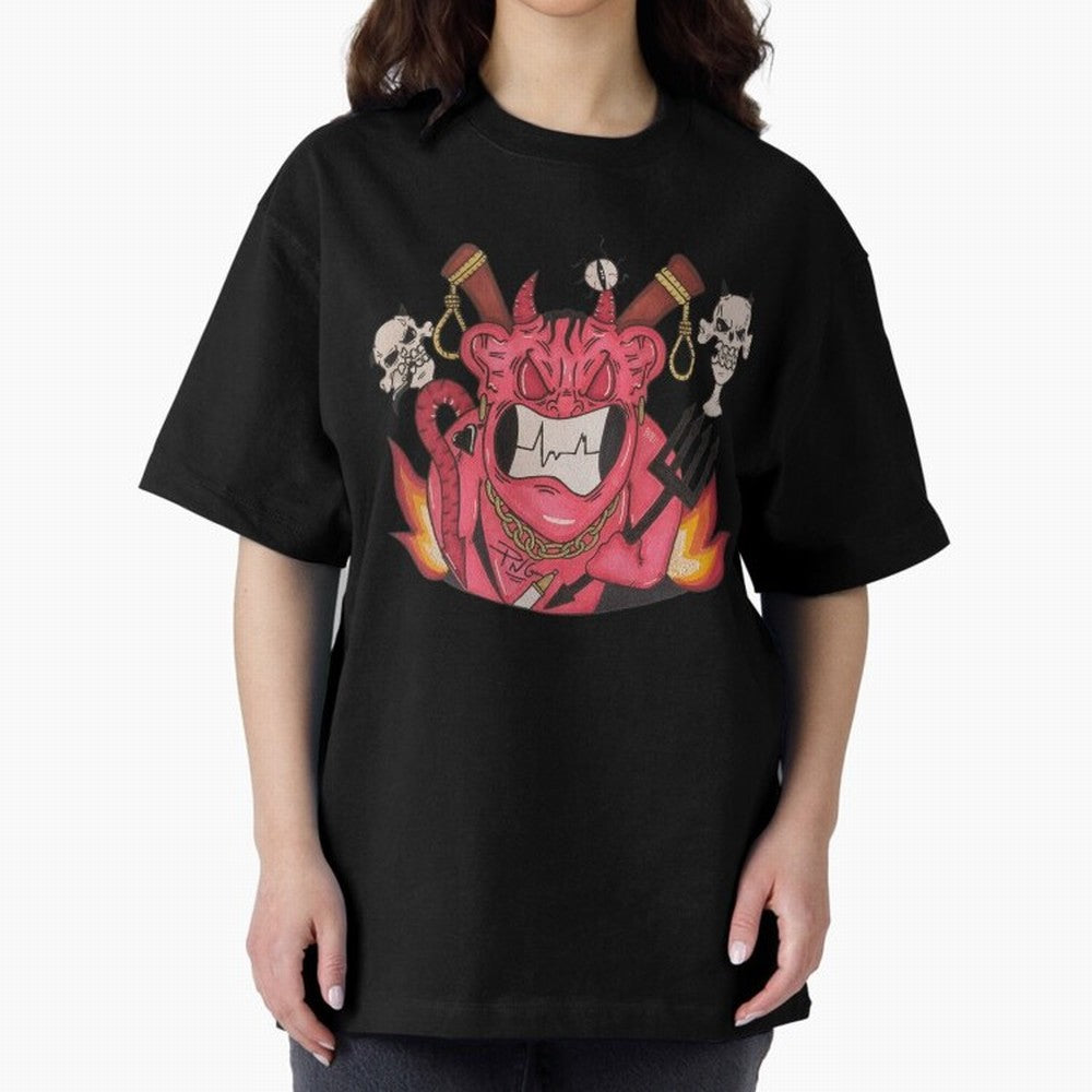 Devil Graffit Oversized T-Shirt Make the Season About FIFA World Cup 2026 Group Stage Connected to Haaland, Argentina, France and Brazil Energy, Championship Spirit, Famous Goals, Roaring Crowds and International Football Unity; Ideal for