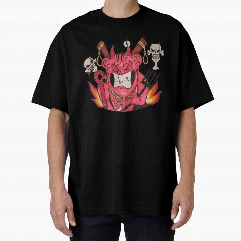 Devil Graffit Oversized T-Shirt Make the Season About FIFA World Cup 2026 Group Stage Connected to Haaland, Argentina, France and Brazil Energy, Championship Spirit, Famous Goals, Roaring Crowds and International Football Unity; Ideal for