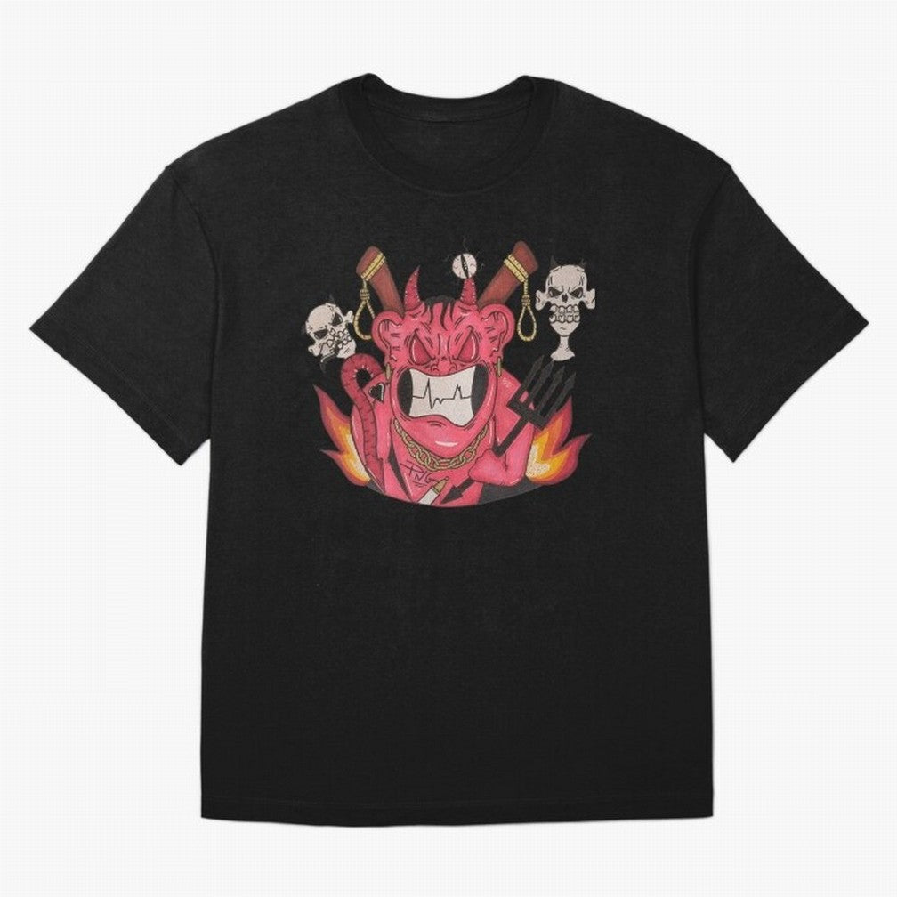 Devil Graffit Oversized T-Shirt Make the Season About FIFA World Cup 2026 Group Stage Connected to Haaland, Argentina, France and Brazil Energy, Championship Spirit, Famous Goals, Roaring Crowds and International Football Unity; Ideal for