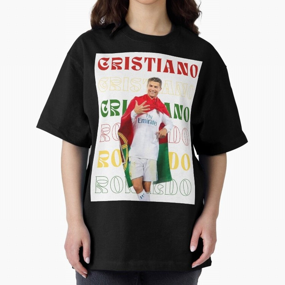 Cristiano Ronaldo designs Oversized T-Shirt Bring Champion Energy into FIFA World Cup 2026 USA Canada Mexico for Fans of Messi and Portugal, Spain and Germany, Bringing Sports Nostalgia, International Competition, Famous Players and Unforgettable