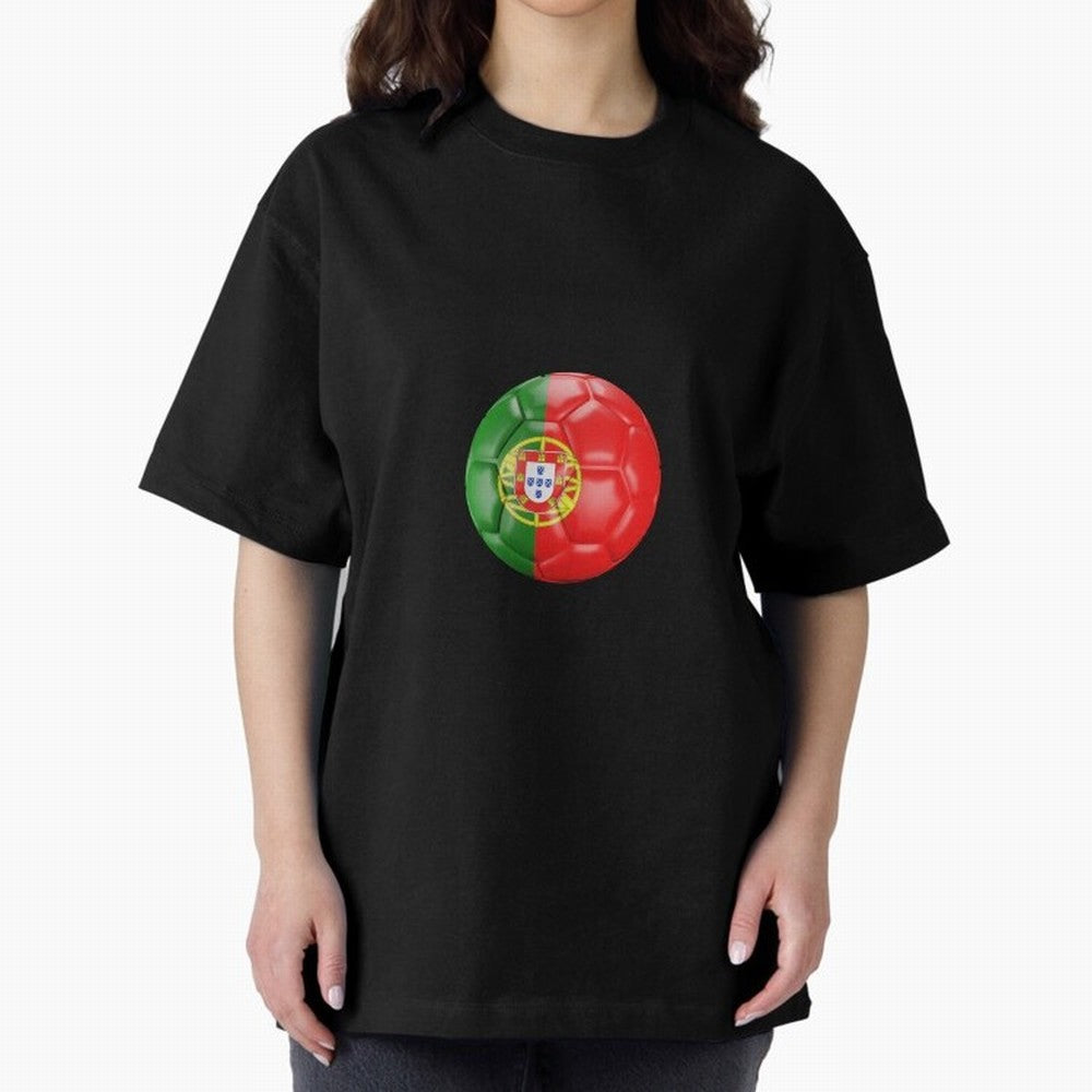 Portugal Oversized T-Shirt Carry the Dream of Global Football Passion for FIFA World Cup 2026 Group Stage, with Haaland, Argentina, Championship Spirit, Famous Goals, Roaring Crowds and International Football Unity; Built for Supporters Chasing