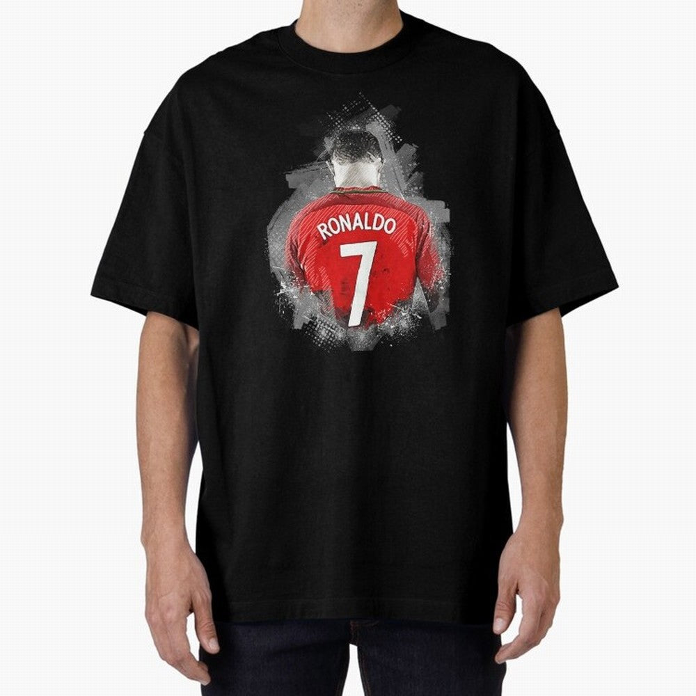 Cristiano Ronaldo Oversized T-Shirt Share FIFA World Cup 2026 Group Stage for Fans of Mbappe and Neymar and England, Bringing Worldwide Fan Energy, Dramatic Goals, Stadium Lights and Championship Celebrations; Great for Watch Parties, Sports Bars,