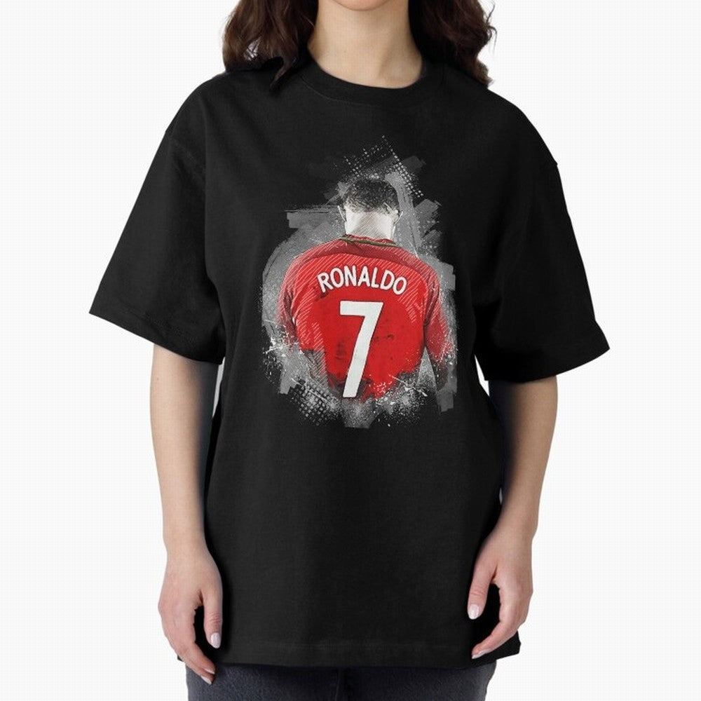 Cristiano Ronaldo Oversized T-Shirt Share FIFA World Cup 2026 Group Stage for Fans of Mbappe and Neymar and England, Bringing Worldwide Fan Energy, Dramatic Goals, Stadium Lights and Championship Celebrations; Great for Watch Parties, Sports Bars,