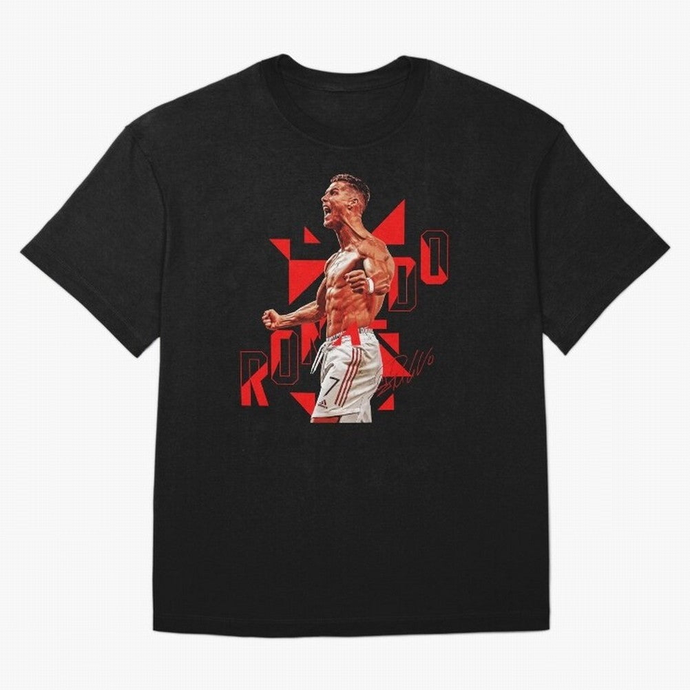 Cristiano Ronaldo Oversized T-Shirt Honor Football Greatness during Global Football Passion for FIFA World Cup 2026 Group Stage, Capturing Haaland, Brazil, Sports Nostalgia, International Competition, Famous Players and Unforgettable Victories;