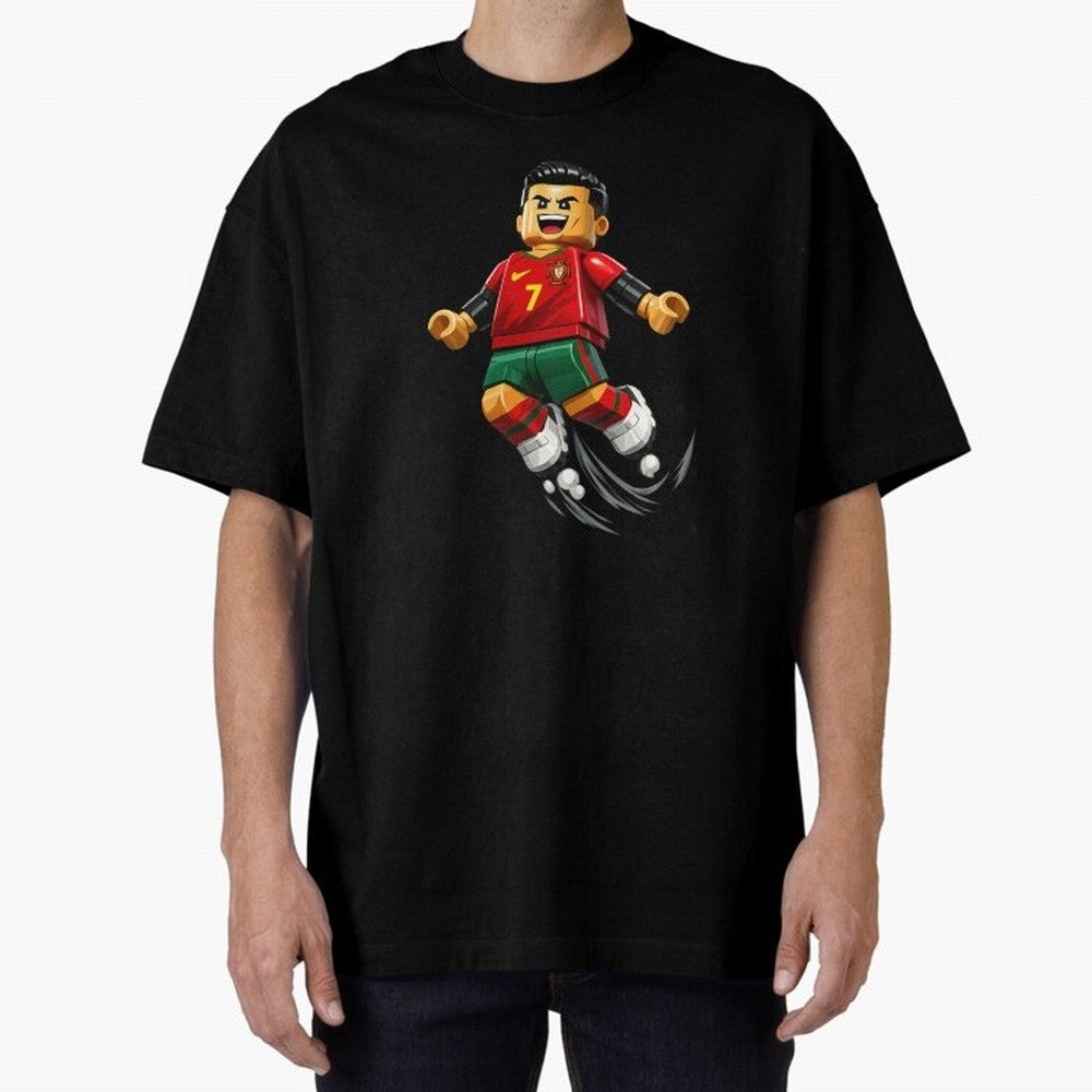 Cristiano Ronaldo. Siuuuuuu! Lego Mundial Oversized T-Shirt Create FIFA World Cup 2026 Group Stage Spirit, Made for Portugal, Cristiano Ronaldo, Haaland and CR7, Football Festival Excitement, Trophy Ambitions, Country Rivalries and Star Player