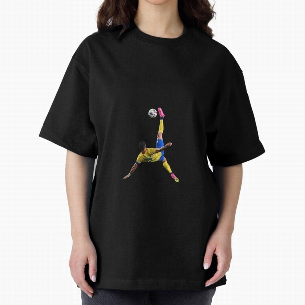 Cr7 Mindset Inspire Create Achieve Oversized T-Shirt Remember Iconic Moments from Global Football Passion for FIFA World Cup 2026 Group Stage, Centered on CR7 and Messi, France and Portugal, Sports Nostalgia, International Competition, Famous