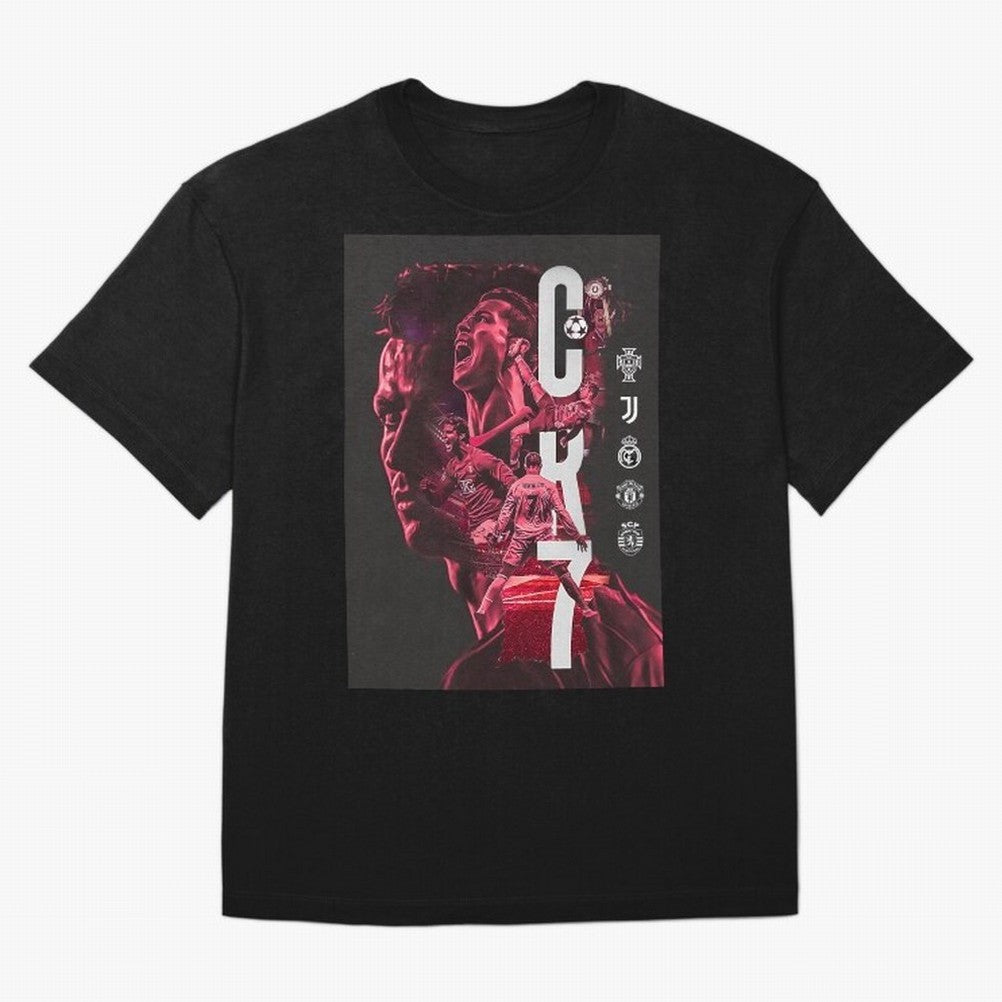 CR7 Oversized T-Shirt Back Your Heroes with FIFA World Cup 2026 Group Stage for Fans of Messi and Cristiano Ronaldo and England and Germany, Bringing Vintage Soccer Flavor, Modern Football Stars, National Flags and Final Night Emotion; Ideal for
