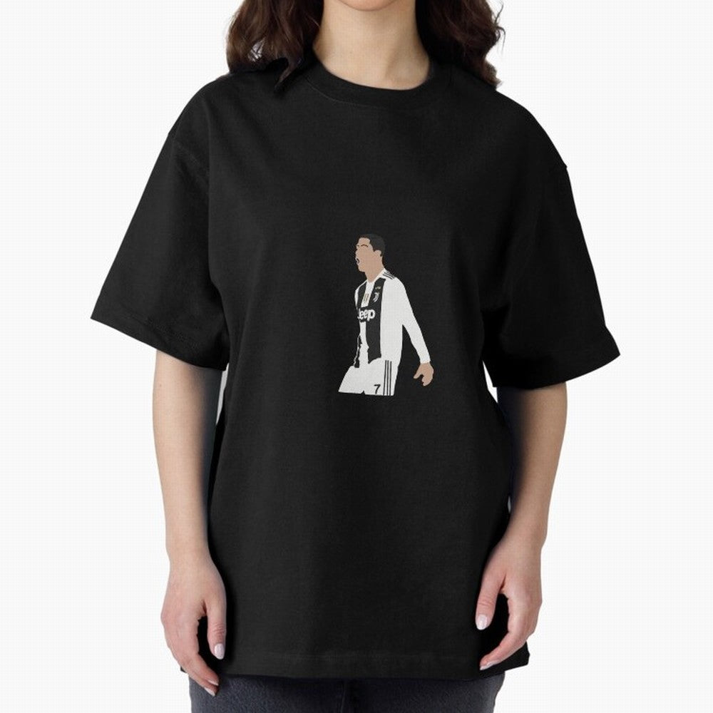 Juventus Cristiano Ronaldo Cartoon Oversized T-Shirt Bring Champion Energy into FIFA World Cup 2026 Group Stage Spirit, Celebrating England, CR7 and Messi, Match Day Excitement, Supporter Culture, Golden Goals and Global Football Passion; Perfect