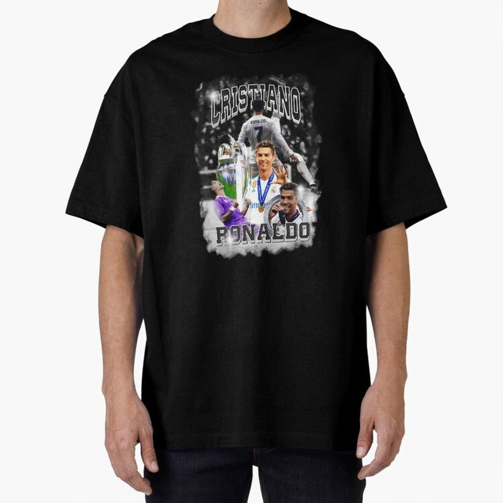 Cristiano Ronaldo Oversized T-Shirt Cheer through Every Moment of Global Football Passion for FIFA World Cup 2026 Group Stage, Capturing Messi, England, France and Netherlands, Worldwide Fan Energy, Dramatic Goals, Stadium Lights and Championship