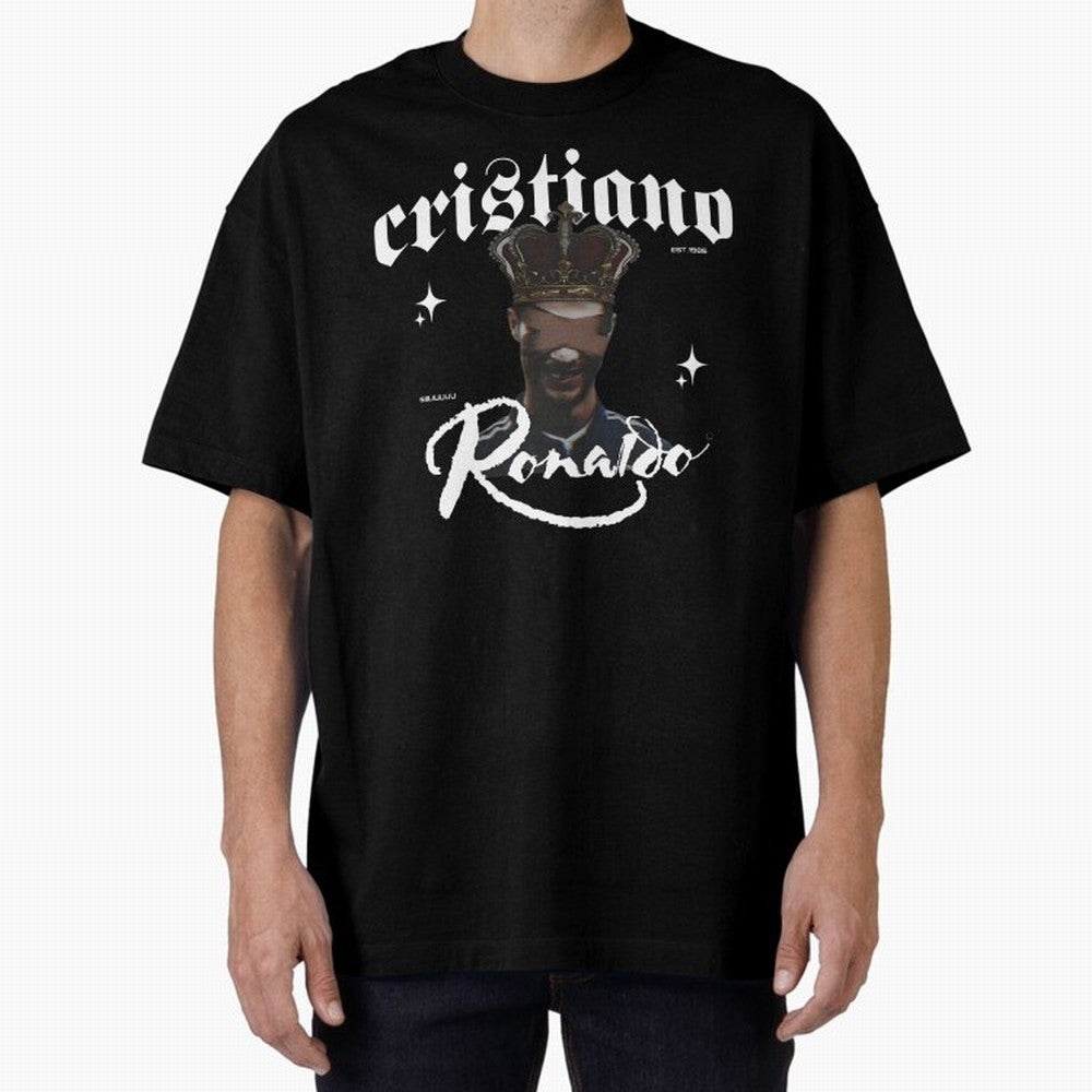 CR7 King edition Oversized T-Shirt Upgrade the FIFA World Cup 2026 USA Canada Mexico Journey through Messi and Cristiano Ronaldo Highlights, Brazil, Portugal and Argentina Pride, Vintage Soccer Flavor, Modern Football Stars, National Flags and