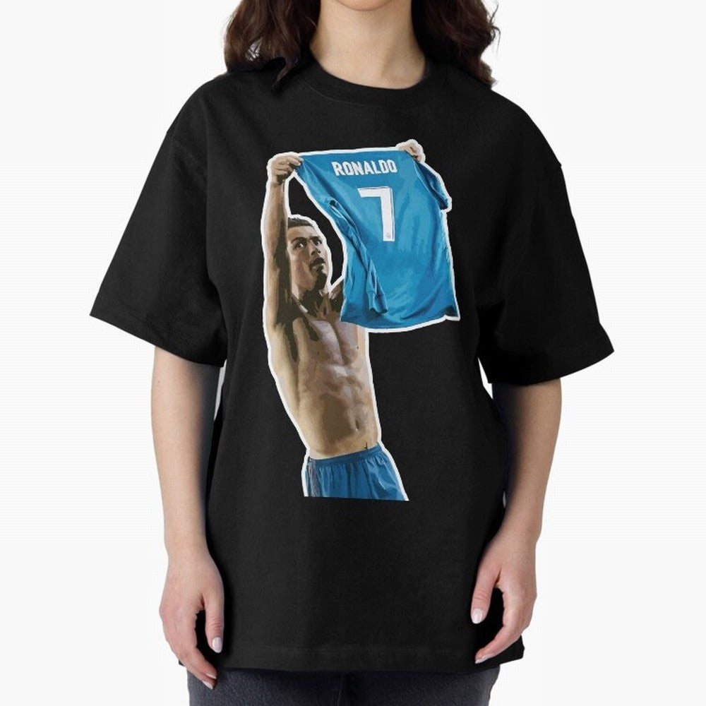 Cristiano Ronaldo Oversized T-Shirt Create FIFA World Cup 2026 Group Stage for Fans of Haaland and Portugal, Spain and Germany, Bringing Championship Spirit, Famous Goals, Roaring Crowds and International Football Unity; Perfect for People Who Love