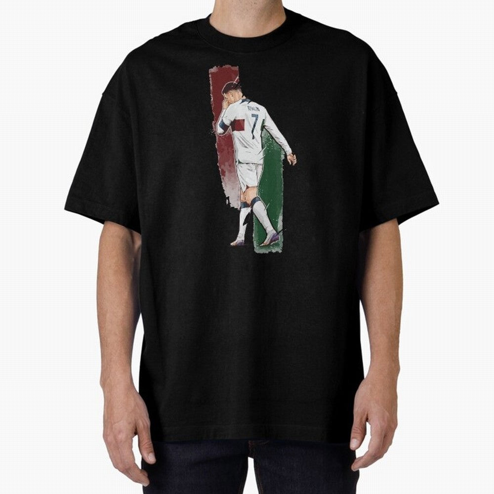 Ronaldo Crying World Cup 2022 Oversized T-Shirt Show Support during the FIFA World Cup 2026 Journey through CR7 Highlights, Netherlands Pride, Match Day Excitement, Supporter Culture, Golden Goals and Global Football Passion; Created for Match Day