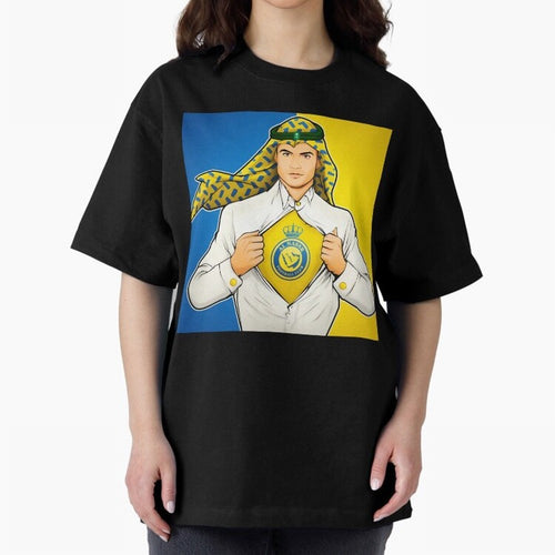 Al Nassr Cr7 Oversized T-Shirt Get Ready for Global Football Passion for FIFA World Cup 2026, Highlighting Mbappe, France, Sports Nostalgia, International Competition, Famous Players and Unforgettable Victories; Built for Supporters Chasing Trophy
