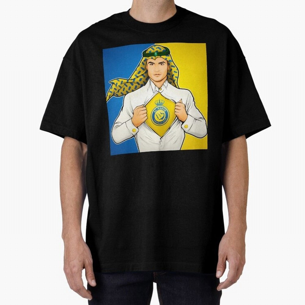 Al Nassr Cr7 Oversized T-Shirt Get Ready for Global Football Passion for FIFA World Cup 2026, Highlighting Mbappe, France, Sports Nostalgia, International Competition, Famous Players and Unforgettable Victories; Built for Supporters Chasing Trophy