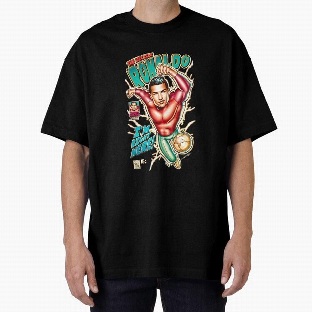 Cristiano Ronaldo CR7 Cristiano Ronaldo Oversized T-Shirt Celebrate Rivalries and Pride in Match Day Hype around FIFA World Cup 2026, Neymar, Haaland and Cristiano Ronaldo, Portugal, Spain and Germany, Vintage Soccer Flavor, Modern Football Stars,
