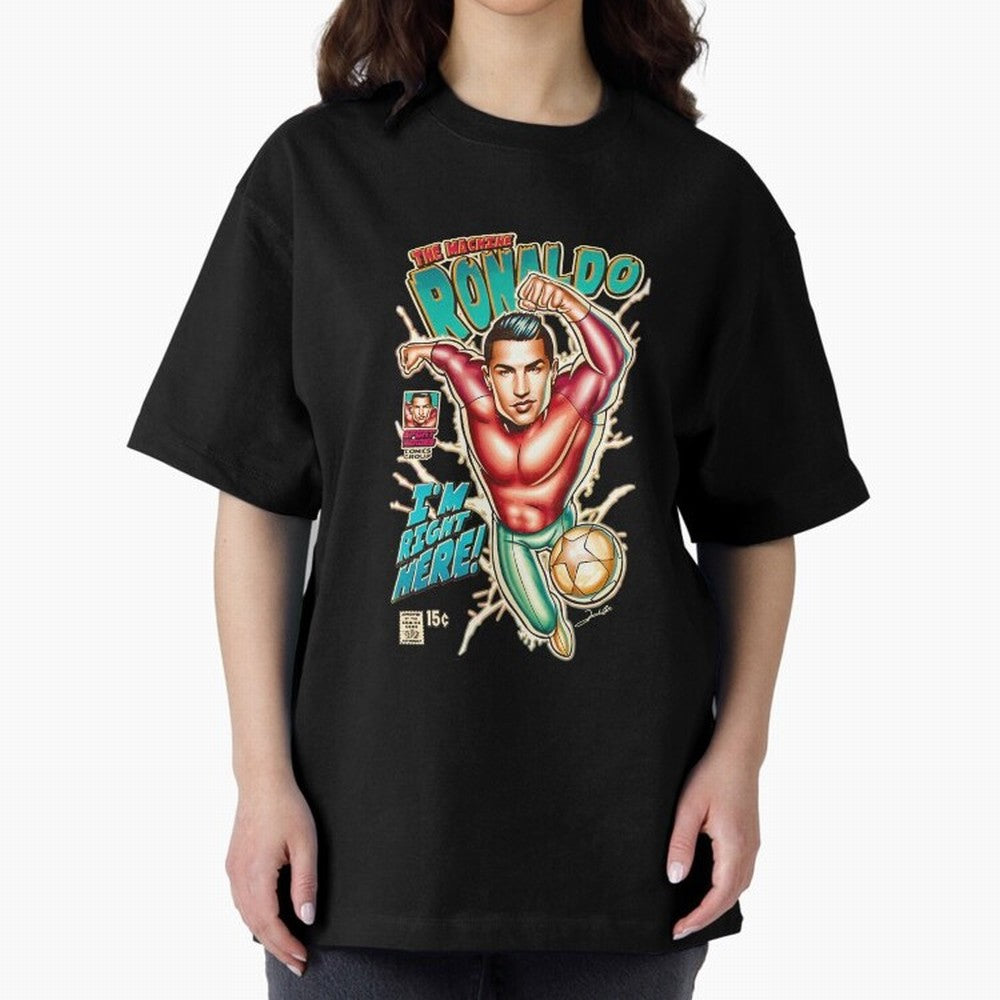 Cristiano Ronaldo CR7 Cristiano Ronaldo Oversized T-Shirt Celebrate Rivalries and Pride in Match Day Hype around FIFA World Cup 2026, Neymar, Haaland and Cristiano Ronaldo, Portugal, Spain and Germany, Vintage Soccer Flavor, Modern Football Stars,