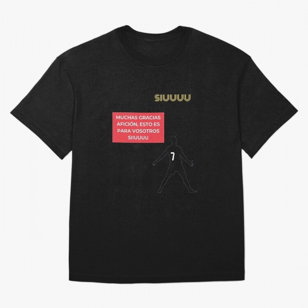 SIUUU CR7 Oversized T-Shirt Back Your Heroes with Match Day Hype around FIFA World Cup 2026 USA Canada Mexico, Mbappe, Brazil, Portugal and Argentina, Match Day Excitement, Supporter Culture, Golden Goals and Global Football Passion; Ideal for Fans