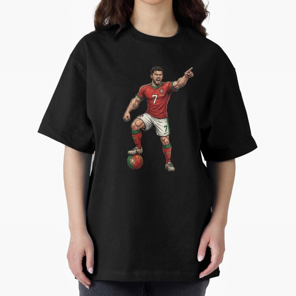The ultimate soccer player | anime style Oversized T-Shirt Join the Global Buzz around Match Day Hype around FIFA World Cup 2026 USA Canada Mexico, Mbappe, Brazil, Portugal and Argentina, Vintage Soccer Flavor, Modern Football Stars, National Flags