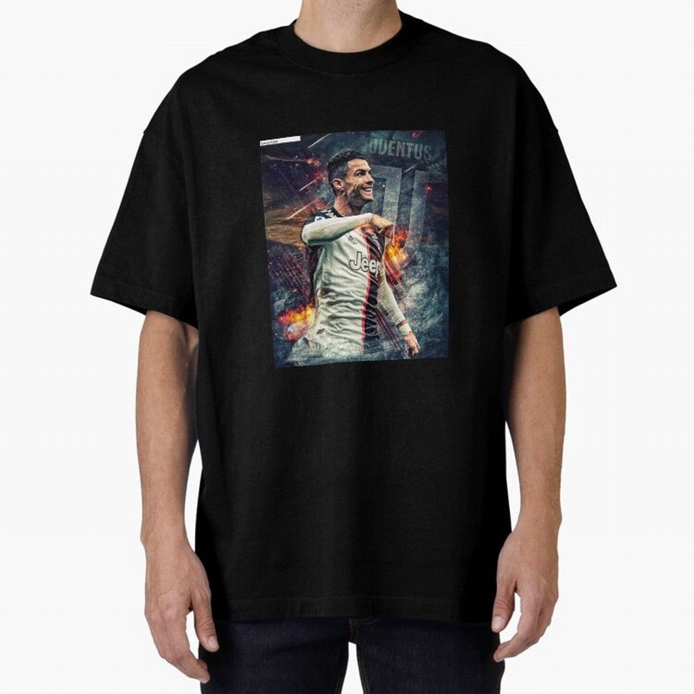 Wallpaper Cristiano Ronaldo Oversized T-Shirt Show Championship Spirit for Match Day Hype around FIFA World Cup 2026, Haaland and Mbappe, England, France and Netherlands, Classic Soccer Heritage, Championship Pressure, Fan Loyalty and International