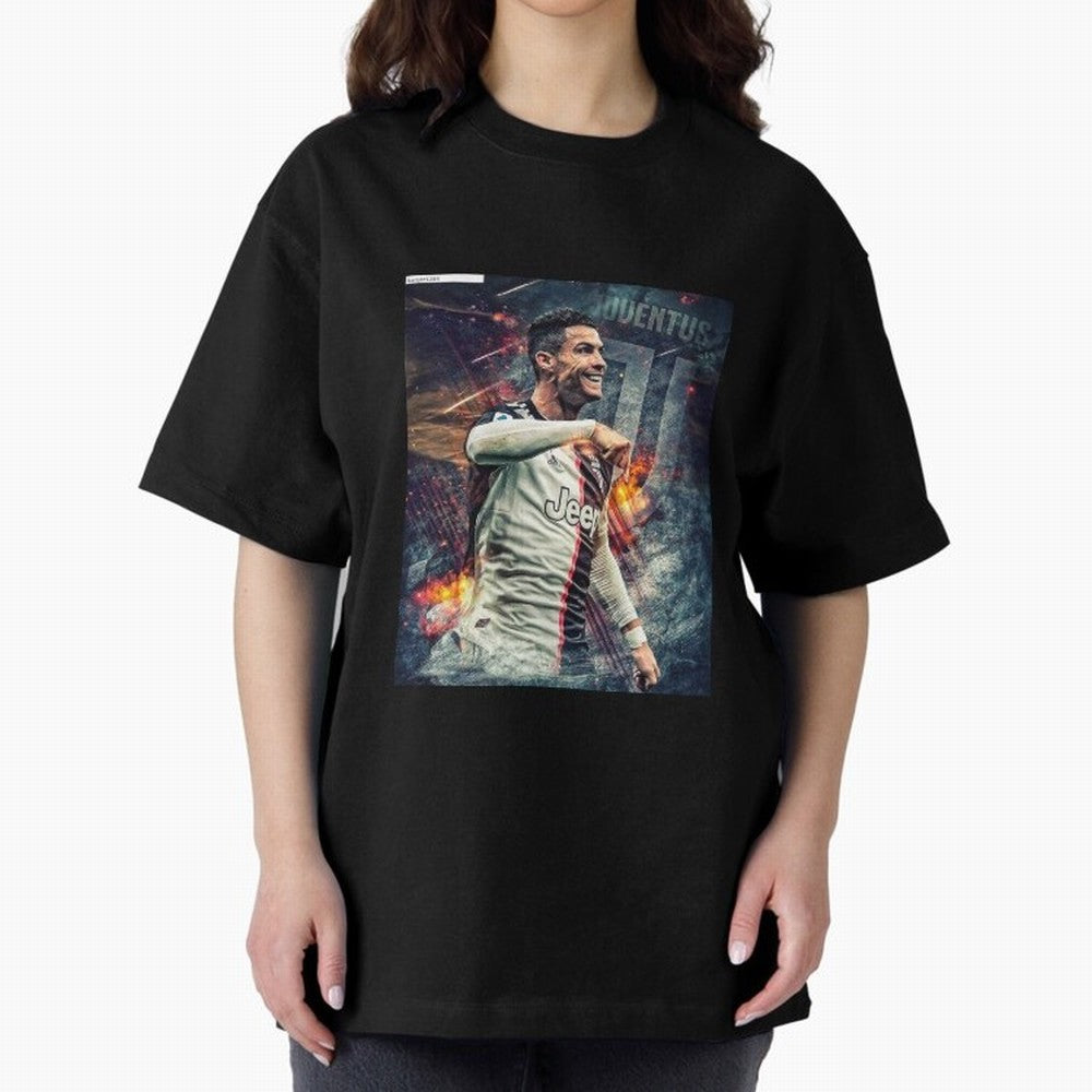 Wallpaper Cristiano Ronaldo Oversized T-Shirt Show Championship Spirit for Match Day Hype around FIFA World Cup 2026, Haaland and Mbappe, England, France and Netherlands, Classic Soccer Heritage, Championship Pressure, Fan Loyalty and International