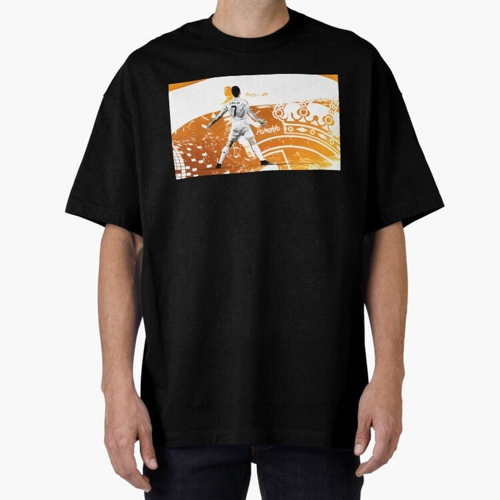Cristiano Ronaldo Oversized T-Shirt Spotlight FIFA World Cup 2026 Group Stage Spirit, Highlighting Argentina, Messi and Cristiano Ronaldo, Classic Soccer Heritage, Championship Pressure, Fan Loyalty and International Pride; Made for Collectors Who