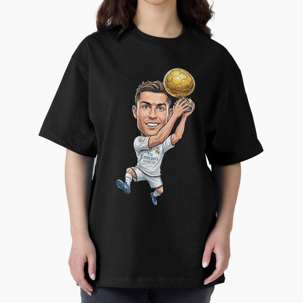 Cristiano Ronaldo Oversized T-Shirt Cheer through Every Moment of Global Football Passion for FIFA World Cup 2026 USA Canada Mexico, Made for Haaland and Mbappe, Spain and Netherlands, Football Festival Excitement, Trophy Ambitions, Country