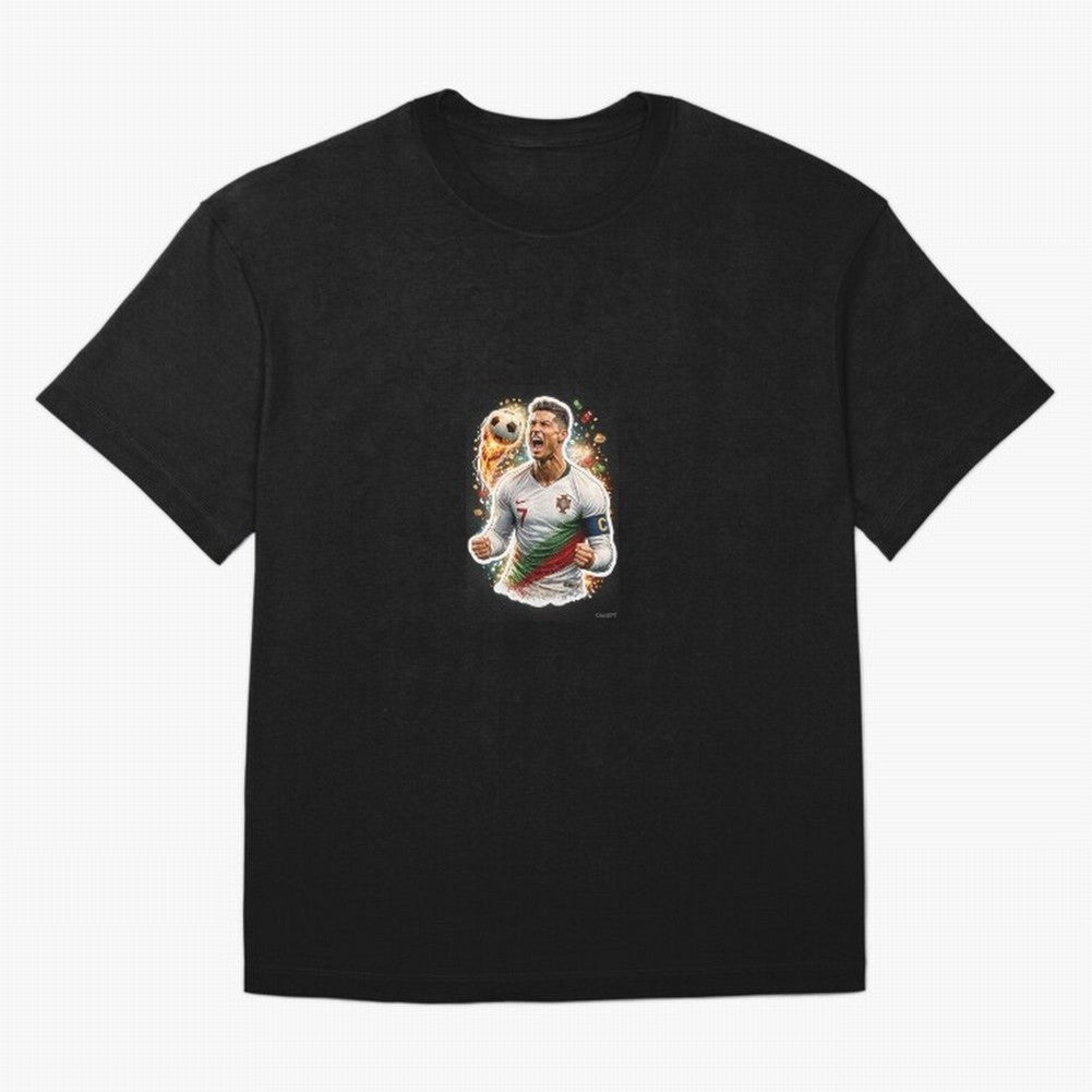 Ronaldo Winning Moment Oversized T-Shirt Upgrade FIFA World Cup 2026 Featuring Cristiano Ronaldo, Haaland and CR7, Argentina and Brazil Energy, Global Supporter Spirit, Legendary Goals, National Colors and Tournament Celebration; Perfect for
