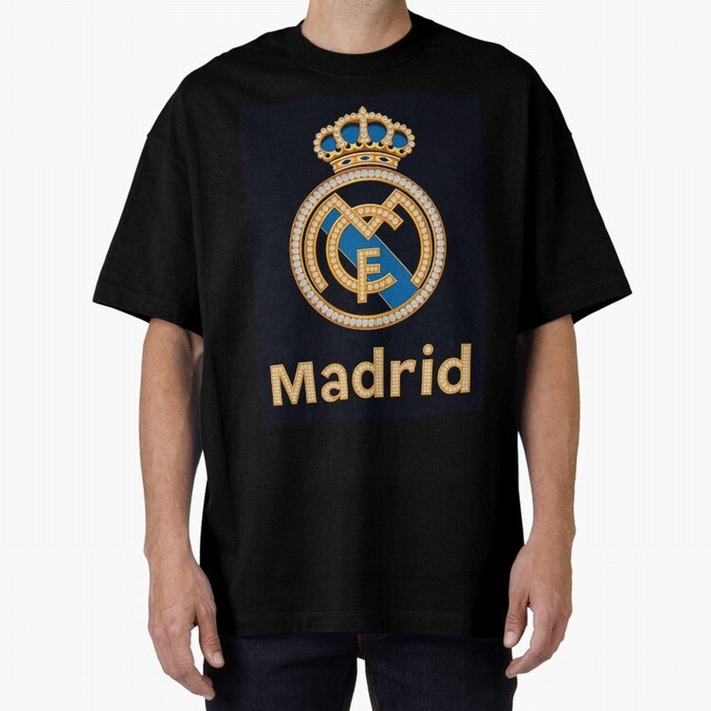 Madrid Oversized T-Shirt Show Your Tournament Heart for FIFA World Cup 2026 USA Canada Mexico for Fans of CR7 and Messi and France and Portugal, Bringing Stadium Chants, National Pride, Trophy Dreams and Unforgettable Football Memories; Ideal for
