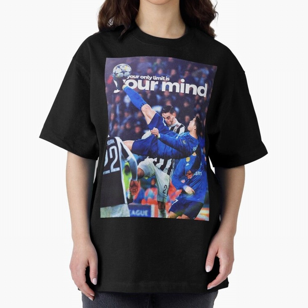 Cristiano Ronaldo - Your only limit is your mind Oversized T-Shirt Represent FIFA World Cup 2026 USA Canada Mexico Spirit, Built around Argentina and Brazil, Haaland and Mbappe, Game Day Rituals, Football Legends, Country Pride and the Road to the
