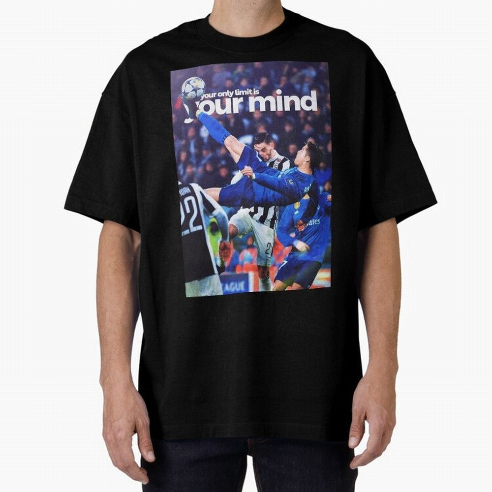 Cristiano Ronaldo - Your only limit is your mind Oversized T-Shirt Represent FIFA World Cup 2026 USA Canada Mexico Spirit, Built around Argentina and Brazil, Haaland and Mbappe, Game Day Rituals, Football Legends, Country Pride and the Road to the