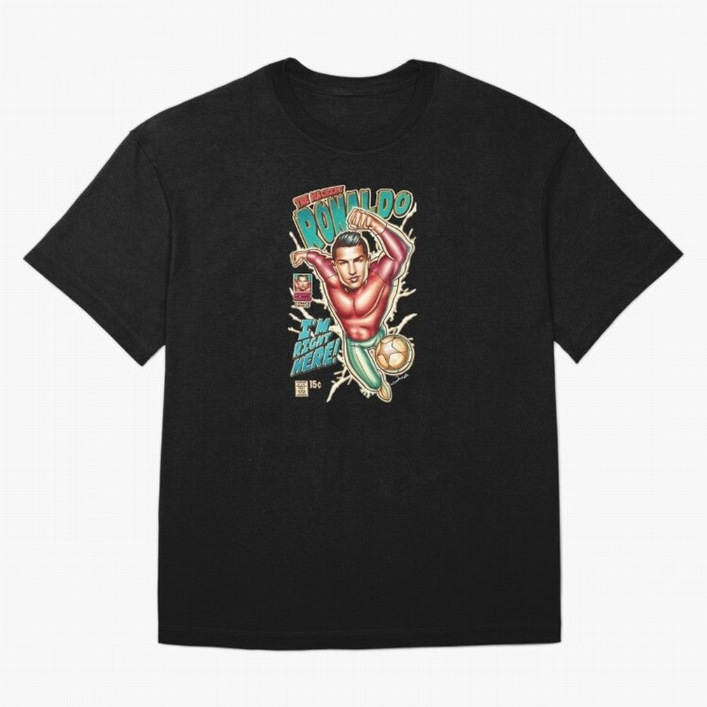 The Machine Ronaldo Oversized T-Shirt Spotlight Match Day Hype around FIFA World Cup 2026 Group Stage, Messi, Brazil, Retro Football Energy, Iconic Rivalries, Trophy Chase Drama and Stadium Atmosphere; Built for Supporters Chasing Trophy Dreams,