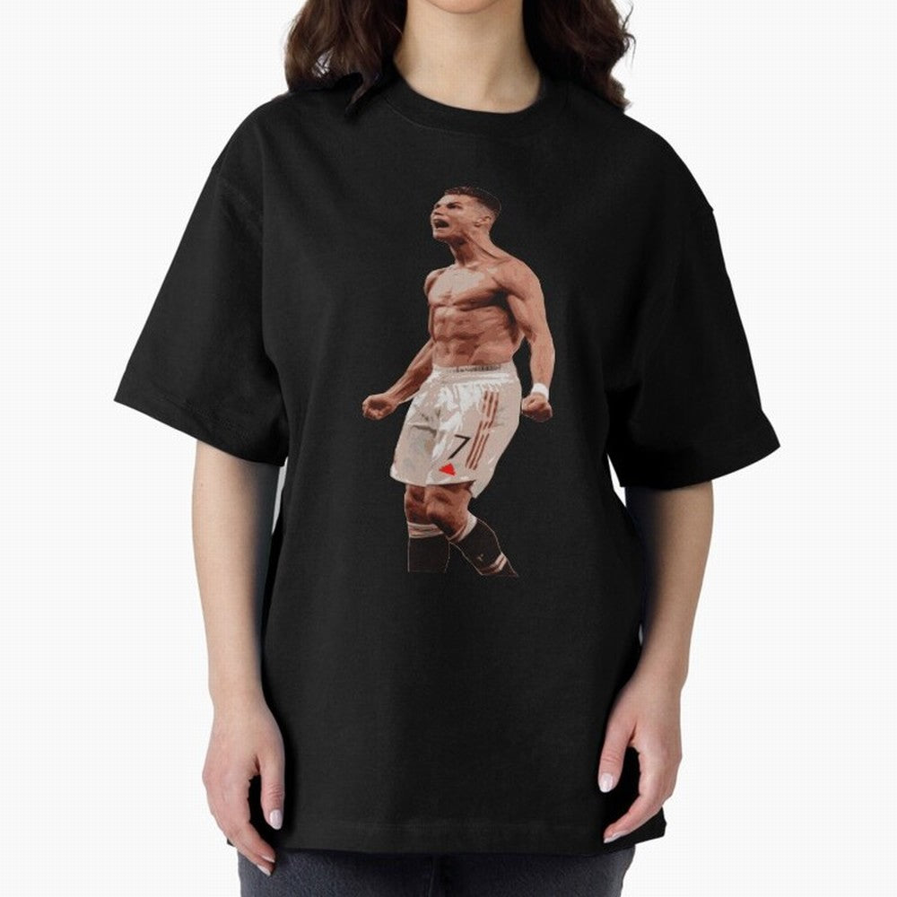 cristiano ronaldo manchester united Oversized T-Shirt Celebrate National Team Dreams in the FIFA World Cup 2026 USA Canada Mexico Journey through Haaland and Mbappe Highlights, France Pride, Stadium Memories, Football Loyalty, International Chants