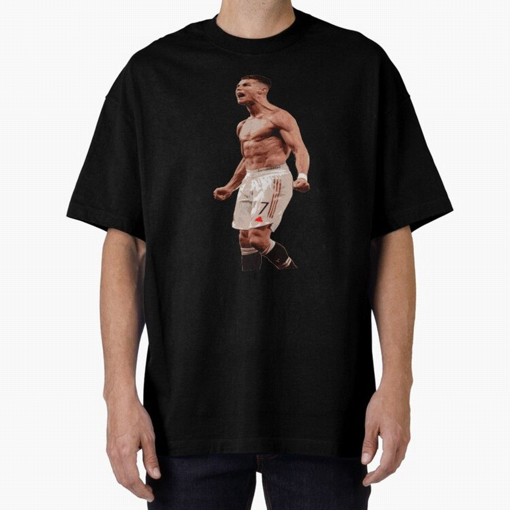 cristiano ronaldo manchester united Oversized T-Shirt Celebrate National Team Dreams in the FIFA World Cup 2026 USA Canada Mexico Journey through Haaland and Mbappe Highlights, France Pride, Stadium Memories, Football Loyalty, International Chants